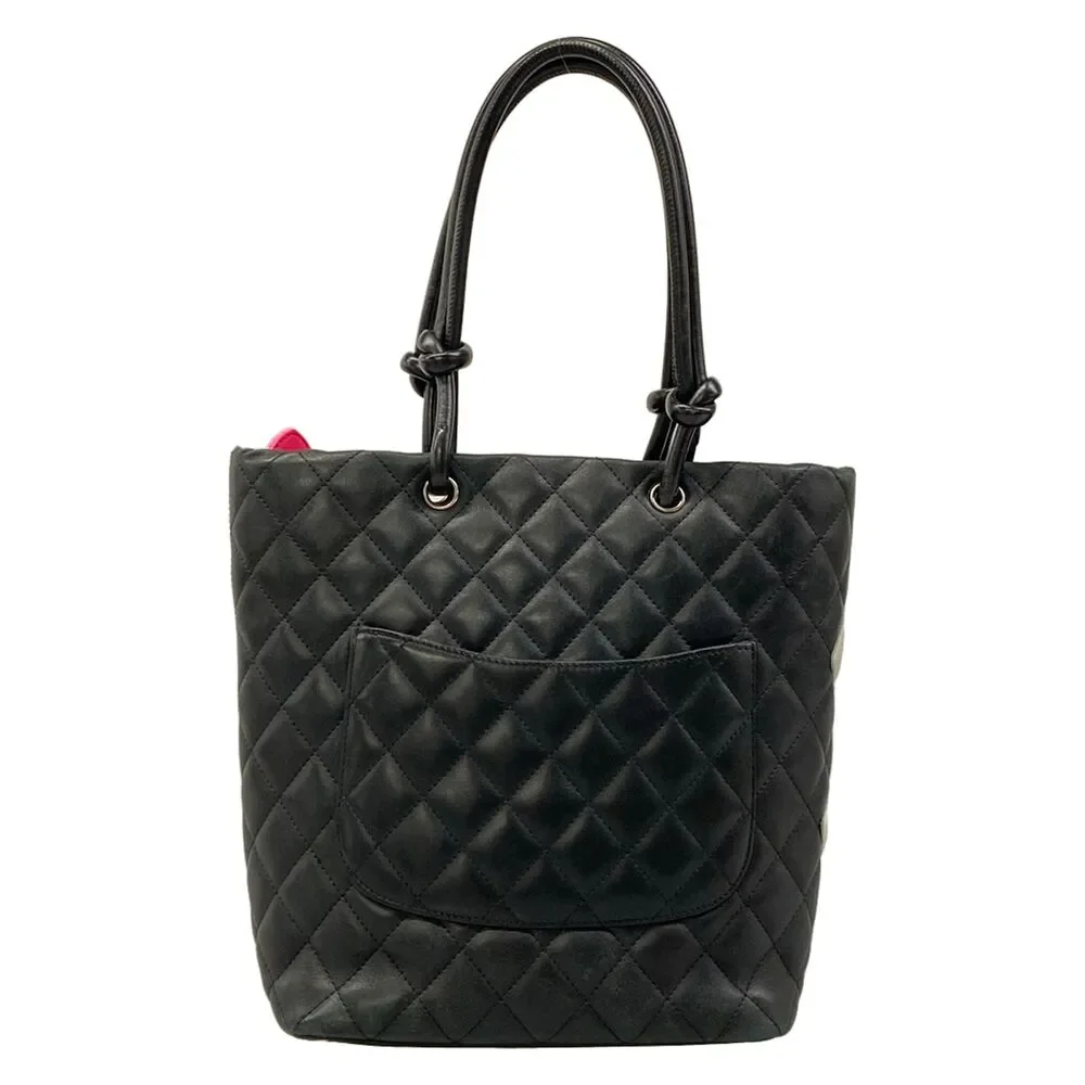 Chanel Cambon Line Medium Tote Bag A25167 Black White